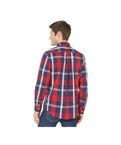 U.S. POLO ASSN. ユーエスポロ アッスン Long Sleeve クラシック Fit ストレッチ Poplin Plaid Woven