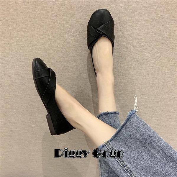 パンプス 痛くない ローヒール レディース 疲れない ベーシック カジュアル ラットシューズ 楽ちん シンプル ぺたんこ 走れる 通勤 オフィス - 画像 (5)