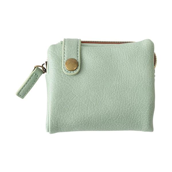 財布 レディース 二つ折り ブランド コンパクト 小銭入れ おしゃれ 大人 ファスナー カードたくさん シンプル ギフト - 画像 (5)