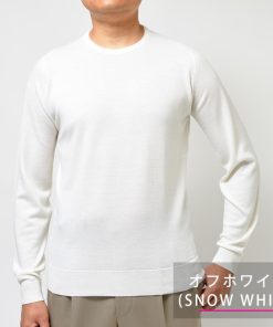 JOHN SMEDLEY ジョンスメドレー FARHILL メリノウール 24ゲージ クルーネック ニット STANDERD FIT