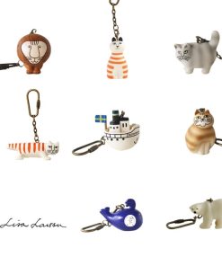 Lisa Larson リサ・ラーソン キーホルダー (正規代理店品 LISA LARSON リサラーソン スカンセン 置物 インテリア 北欧雑貨 オブジェ  キーチェーン)