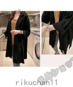 トレンチコートレディース春スプリングコートロングコートアウタージャケット春コートゆったりカジュアル大きいサイズ無地通勤OL