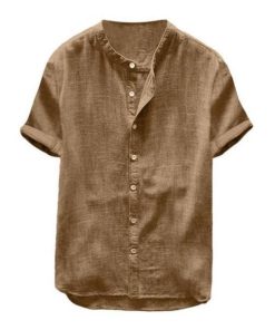 綿麻 シャツ メンズ 開襟シャツ 半袖 リネンシャツ 麻シャツ 無地 メンズファッション 半袖シャツ 夏服