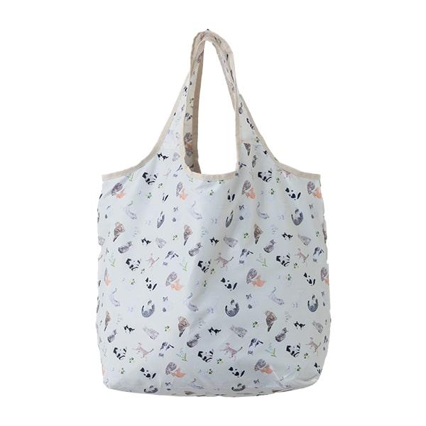 エコバッグ 保冷 保温 洗える 折りたたみ コンパクト 猫 大容量 a4 かわいい おしゃれ 軽い ファスナー付き uchinoko ギフト - 画像 (2)