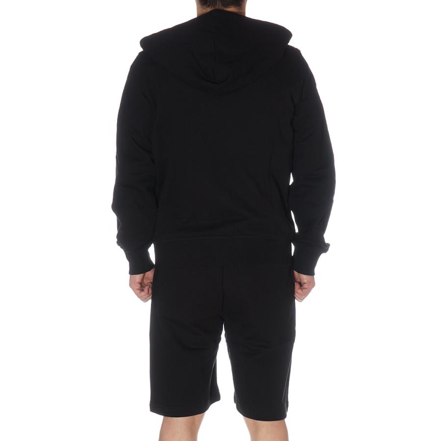 DIESEL 並行輸入品 ディーゼル ジップパーカー セットアップ スウェット ハーフパンツ メンズ ブラック A03769 A03760 0GEAD 9XX - 画像 (2)