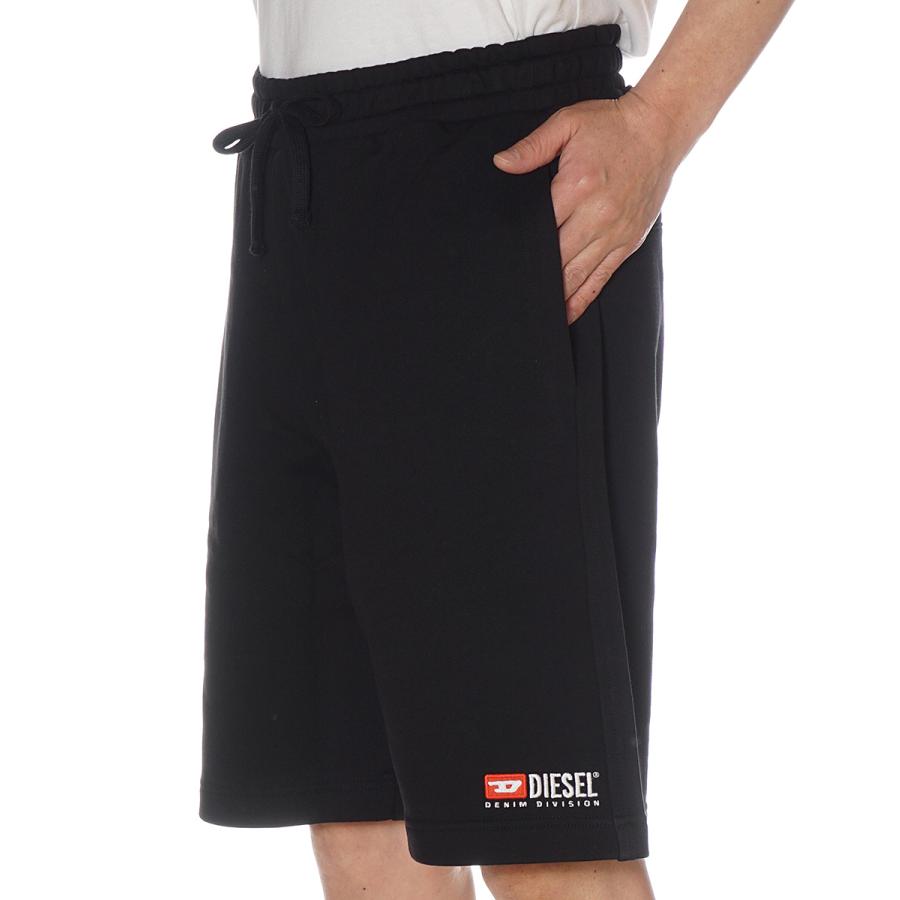 DIESEL 並行輸入品 ディーゼル ジップパーカー セットアップ スウェット ハーフパンツ メンズ ブラック A03769 A03760 0GEAD 9XX - 画像 (8)