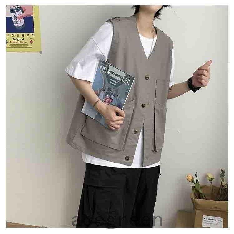 メンズ ジレ 多機能 アウトドア サマージャケット アウター ノースリーブ 薄手 ミリタリー カジュアル ゆったり - 画像 (2)