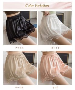 【2点目半額】ペチパンツ ペチコート 透け防止 レース インナー パンツ ショーツ ルームウェア 薄手  かわいい パジャマ 部屋着 爆買