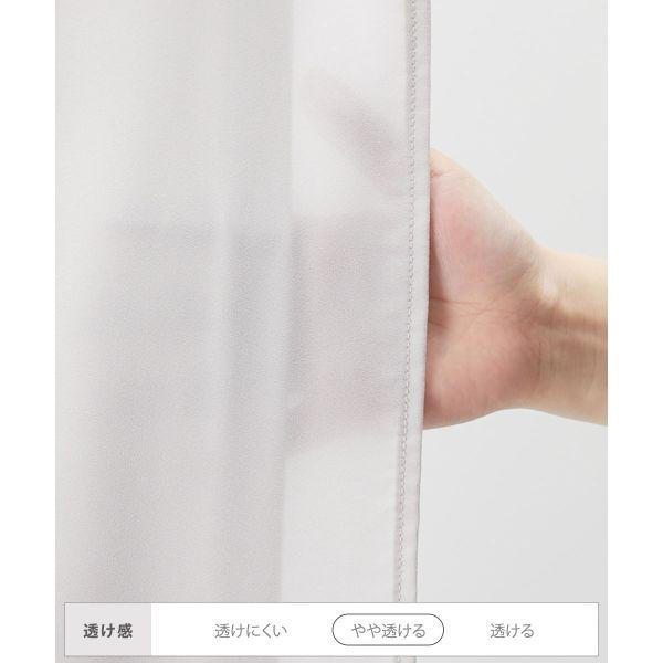 SHIROHATO ニッセン カットソー裏地付 ジョーゼットフレア7分袖ブラウス L LL nissen - 画像 (2)