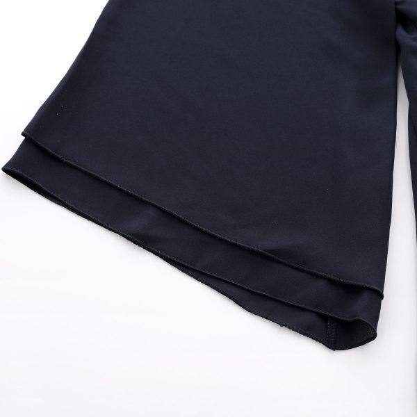 SHIROHATO ニッセン カットソー裏地付 ジョーゼットフレア7分袖ブラウス L LL nissen - 画像 (9)