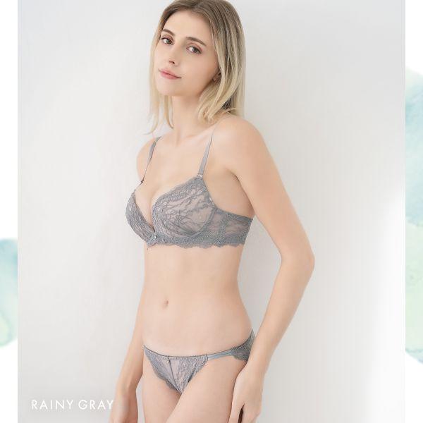 Mon cher pigeon* ブラジャー ショーツ セット Tバック 3点 モンシェルピジョン pigeon トレラトルタ AA A B C D E バルーンブラ 総レース - 画像 (4)