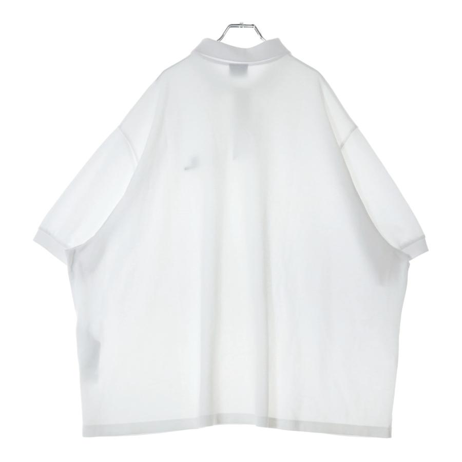 BALENCIAGA バレンシアガ 24SS BBロゴ刺繍オーバーサイズ半袖ポロシャツ 791001 TQVM7 ホワイト