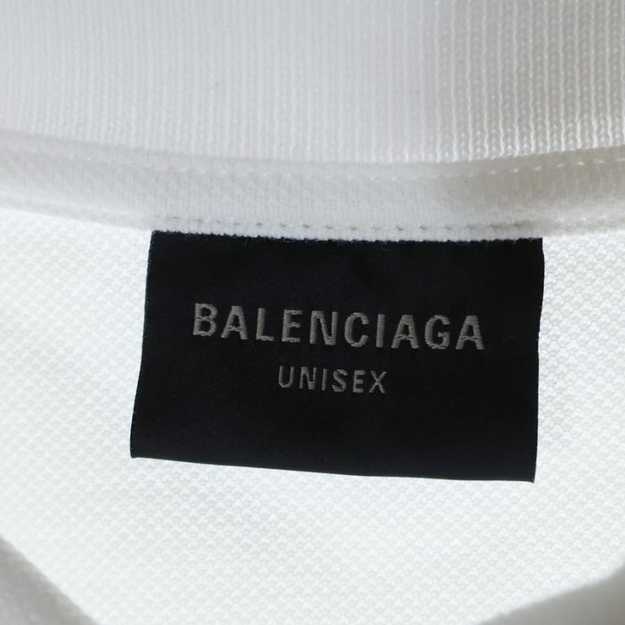 BALENCIAGA バレンシアガ 24SS BBロゴ刺繍オーバーサイズ半袖ポロシャツ 791001 TQVM7 ホワイト - 画像 (5)