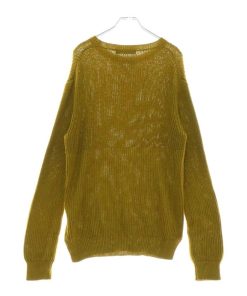 ESTNATION エストネーション サイドスリット レーヨンニットセーター イエロー 81-234-12-010047