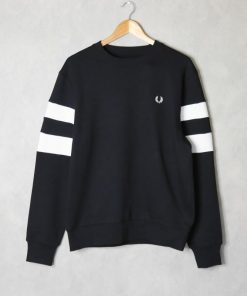 FRED PERRY 交換送料片道無料 フレッドペリー ティップド スリーブ スウェットシャツ TIPPED SLEEVE SWEATSHIRT M5544 102 ブラック