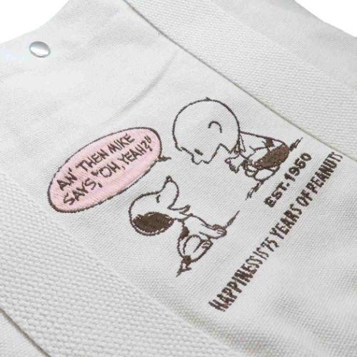 PEANUTS スヌーピー IP.デリ.Peanuts-0J コットンミニバッグ ハンドバッグ Ivory ピーナッツ キャラクター - 画像 (4)