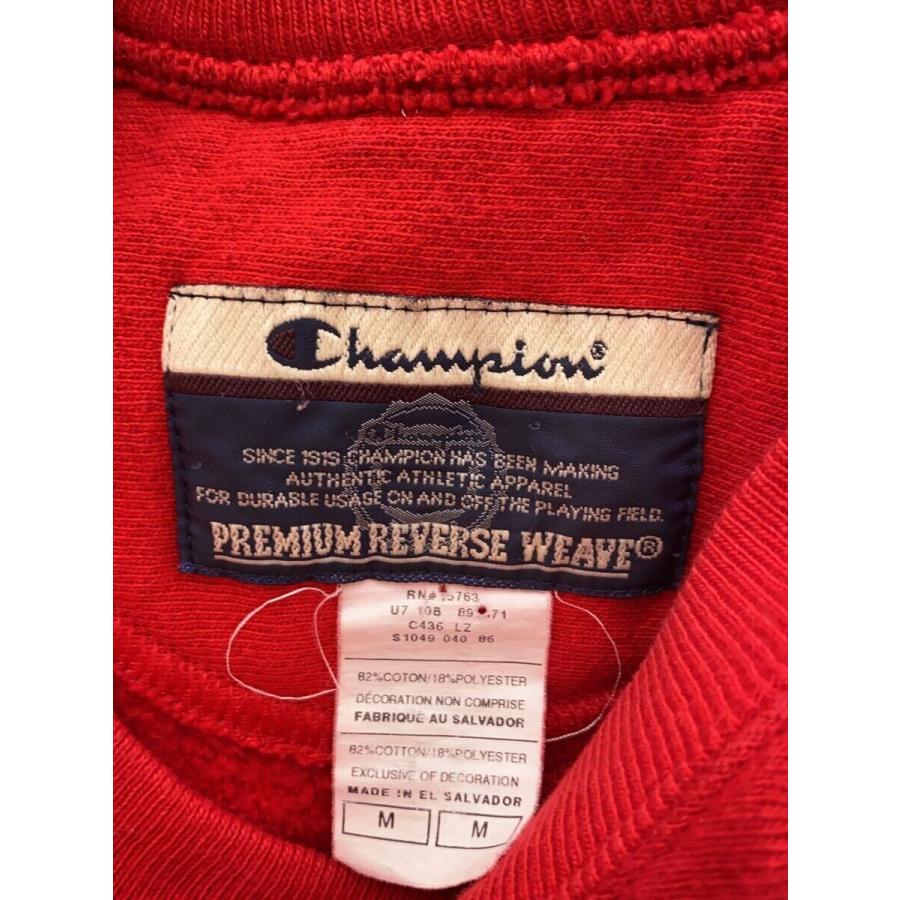 Champion◆00s/REVERSE WEAVE/リバースウィーブ/スウェット/M/コットン/レッド - 画像 (2)