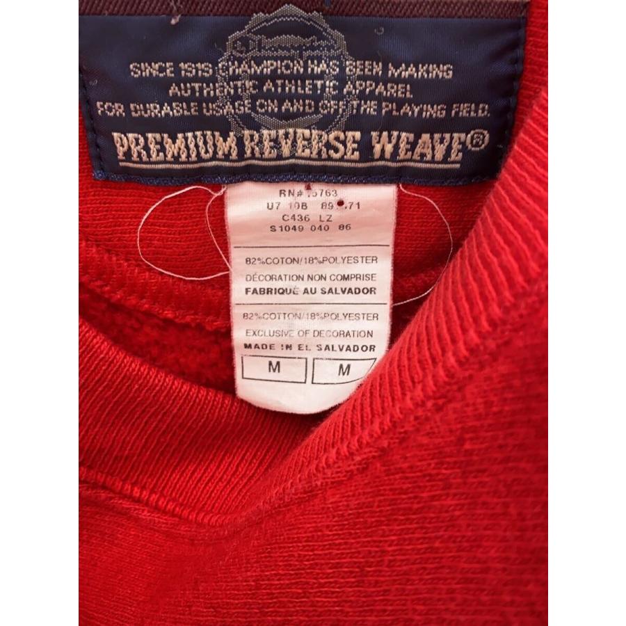 Champion◆00s/REVERSE WEAVE/リバースウィーブ/スウェット/M/コットン/レッド - 画像 (3)