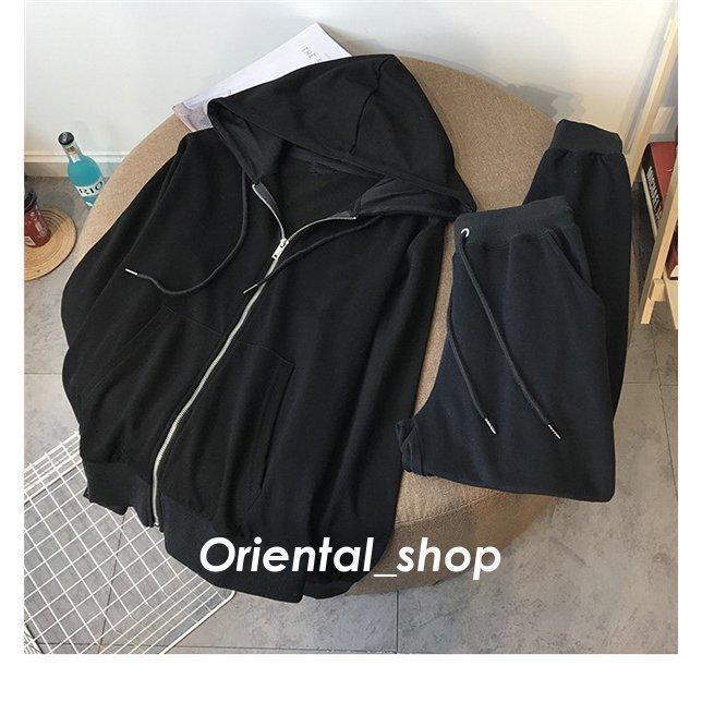 【大特価】セットアップ スウェット レディース ジャージ 上下セット フード付き スポーツウェア 運動着 部屋着 ルームウェア シンプル パジャマ ヨガウェア - 画像 (4)