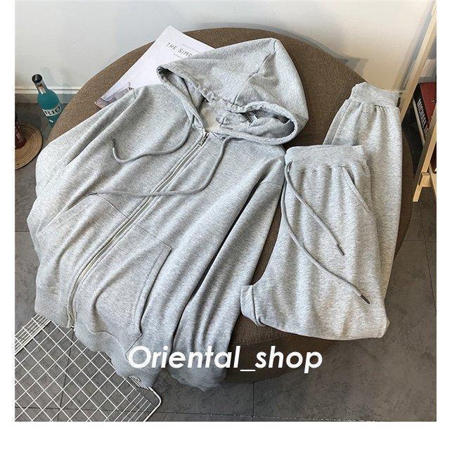 【大特価】セットアップ スウェット レディース ジャージ 上下セット フード付き スポーツウェア 運動着 部屋着 ルームウェア シンプル パジャマ ヨガウェア - 画像 (5)