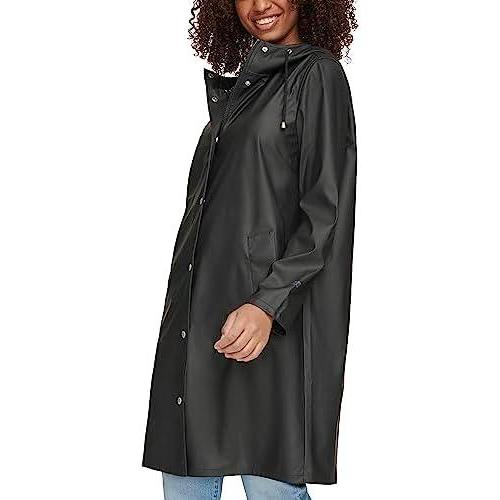 Levi's レディース クラシック フード付きレインパーカー, ブラック, Medium - 画像 (2)