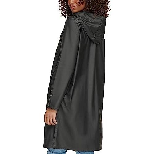 Levi's レディース クラシック フード付きレインパーカー, ブラック, Medium - 画像 (3)