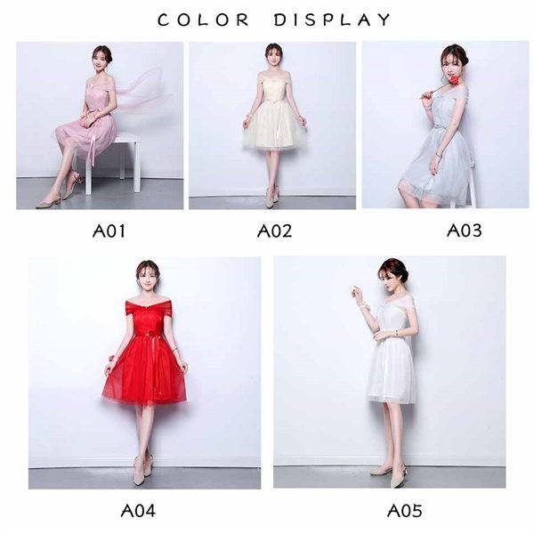 パーティードレス キャバ レース シンプル オフショルダー 花嫁 披露宴 二次会 ブライダル 結婚式 団体服 ショート 演奏会 演出服