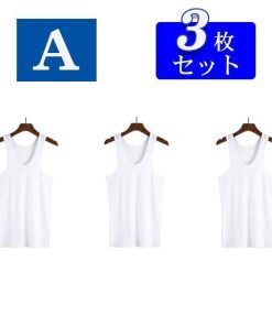 【値下げ】メンズ インナー 肌着 3枚組 タンク ノースリーブ リブニット ランニング インナーシャツ フィットネス 無地 下着 Tシャツ ス
