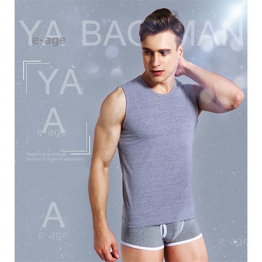 タンク メンズ 『3枚以上』 インナー ノースリーブ 肌着 下着 スウェット ストレッチ 通気性 速乾 柔らか ひんやり 涼しい ジム スポーツ - 画像 (6)