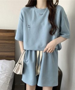 セットアップ レディース パジャマ ゆったり ハーフパンツ ルームウェア 大きいサイズ お洒落 無地 運動用 ジム 春夏