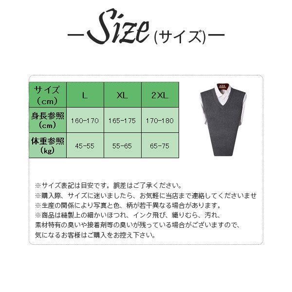 ニットベスト メンズ 秋 チョッキ トップス ビジネス Vネック アウター 重ね着 レイヤード風 コーデ単品 通勤 スリム おしゃれ 上品 - 画像 (2)