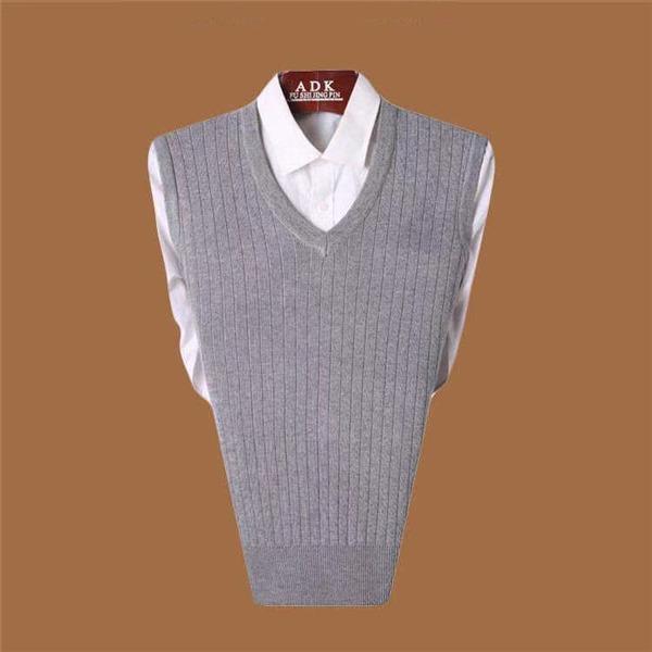 ニットベスト メンズ 秋 チョッキ トップス ビジネス Vネック アウター 重ね着 レイヤード風 コーデ単品 通勤 スリム おしゃれ 上品 - 画像 (4)
