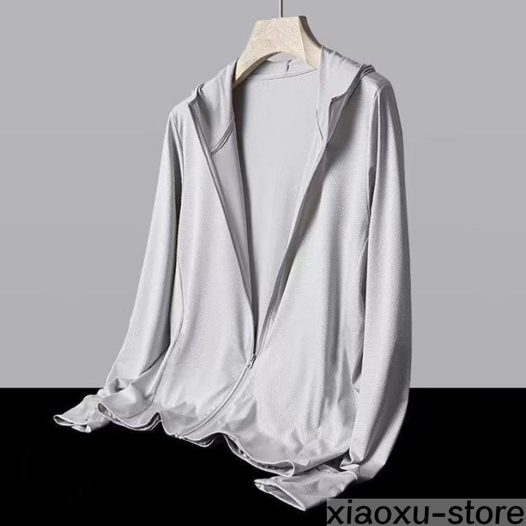 【タイムセール】カーディガン メンズ 夏 メッシュ 春夏 接触冷感 薄手 長袖 紫外線対策 uvカットパーカー紫外線カット 涼しい uvカット 吸湿 パーカー - 画像 (2)