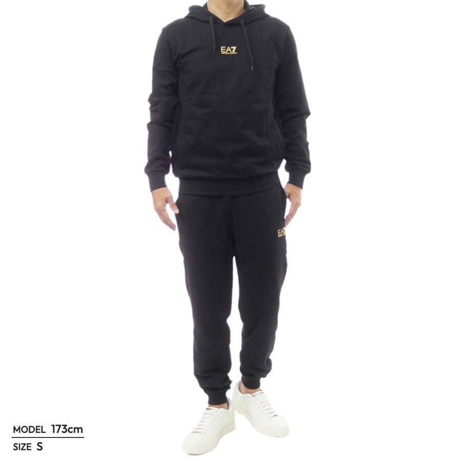 EMPORIO ARMANI エンポリオアルマーニ EA7 メンズセットアップスウェット 8NPV64 PJVRZ ブラック 2025秋冬新作
