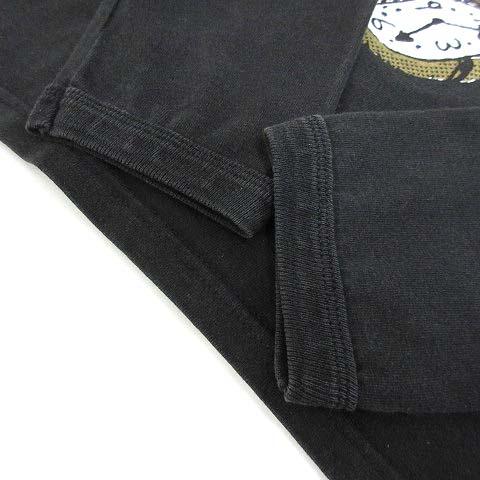 STUSSY ステューシー Give The Drummer Some Tシャツ ロンT 長袖 黒 ブラック S USA製 メンズ - 画像 (4)