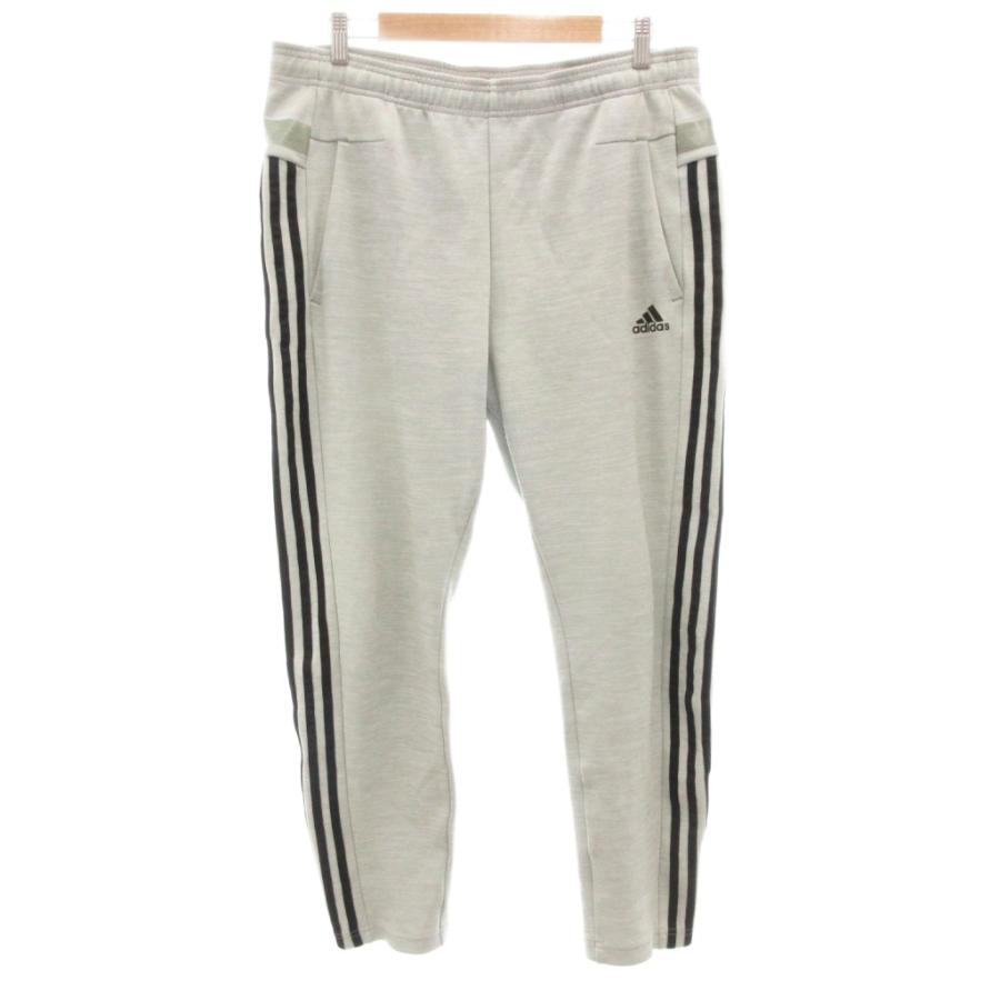 adidas アディダス セットアップ トラックジャケット パンツ イージー ジャージ ロゴ ジップアップ 3ストライプ L グレー - 画像 (3)