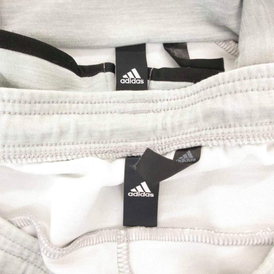 adidas アディダス セットアップ トラックジャケット パンツ イージー ジャージ ロゴ ジップアップ 3ストライプ L グレー - 画像 (5)