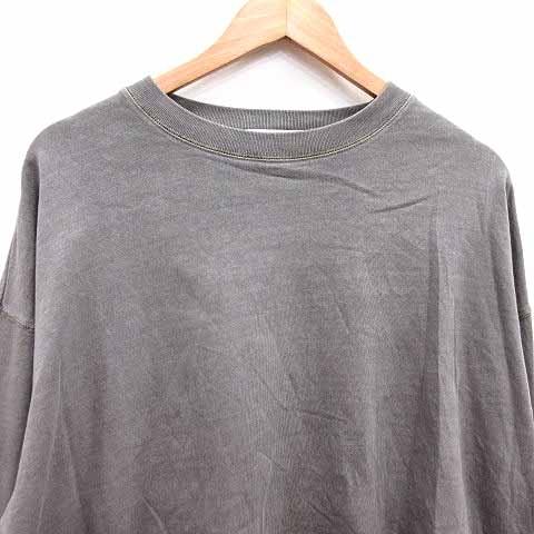 モノマート MONO-MART Tシャツ カットソー ボートネック 長袖 L グレー /YK メンズ