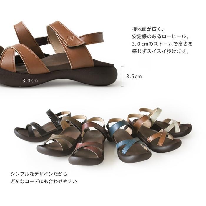 Re:getA リゲッタ レディース リゲッタカヌー クロスベルトストラップサンダル サンダル シューズ CJFD5326A - 画像 (5)