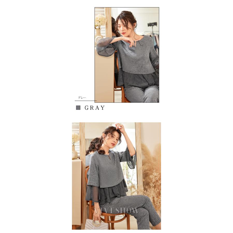 卒業式 服 母 パンツスーツ セレモニースーツ 卒園式 服装 ママ 入学式 スーツ レディース 母親 パンツ 2点セット セットアップ 30 40代 おしゃれ - 画像 (6)