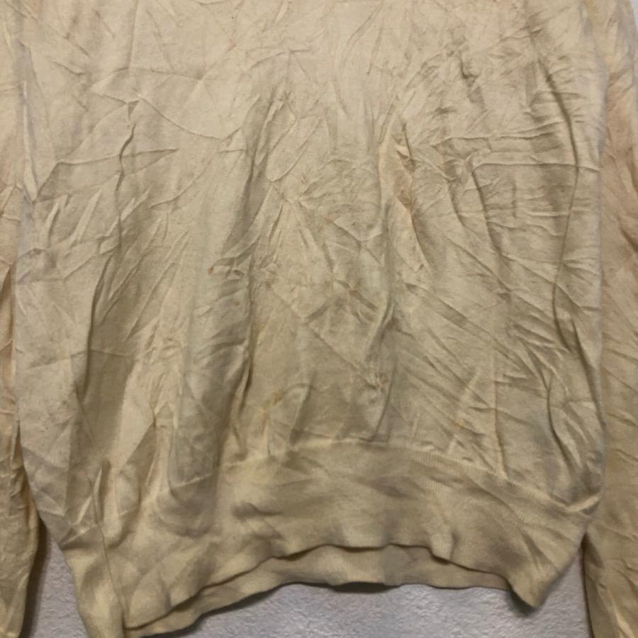 POLO RALPH LAUREN コットン ニット セーター S イエロー ポロラルフローレン 刺繍 ロゴ Vネック 薄手 古着卸 アメリカ仕入 a510-6482 - 画像 (4)