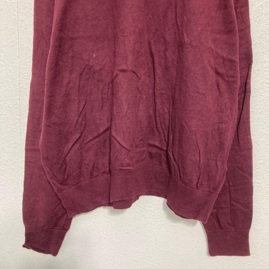 CHAPS コットンニット セーター XL バーガンディ チャップス ビッグサイズ Vネック 古着卸 アメリカ仕入 a611-5775 - 画像 (2)