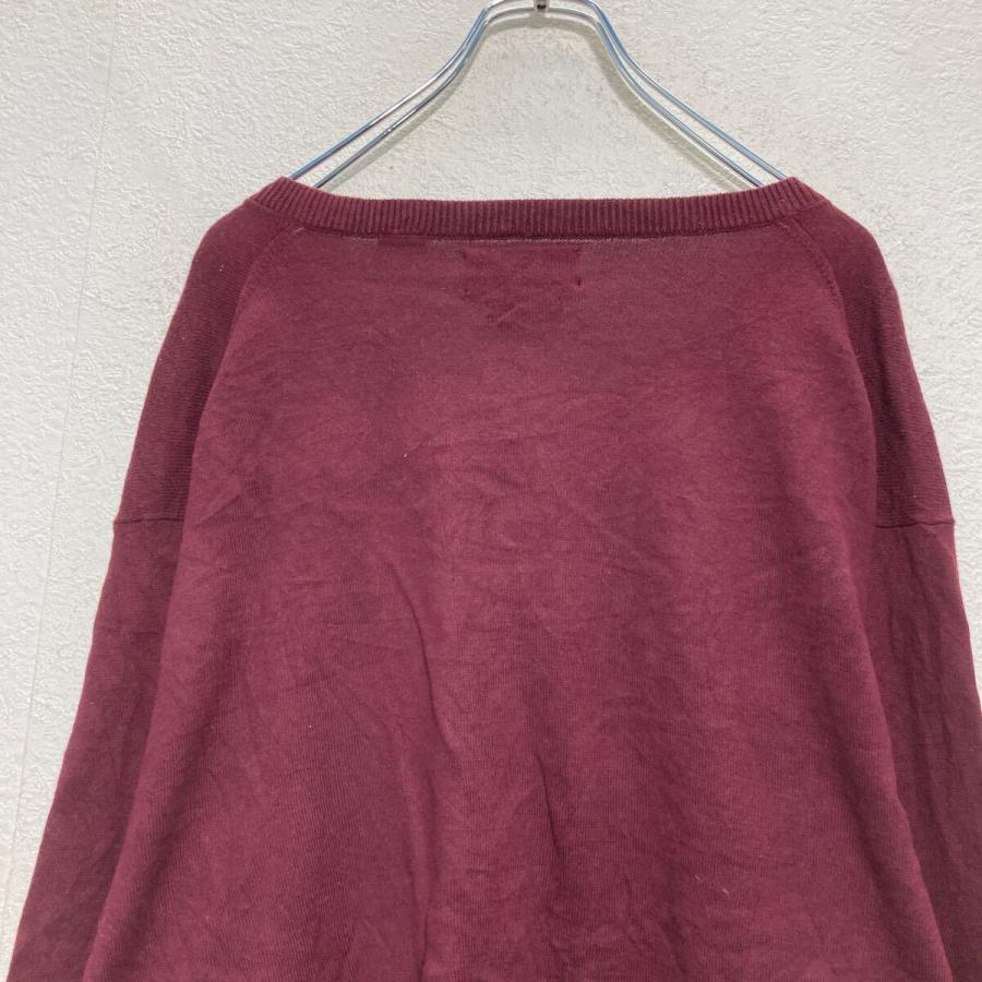 CHAPS コットンニット セーター XL バーガンディ チャップス ビッグサイズ Vネック 古着卸 アメリカ仕入 a611-5775 - 画像 (4)