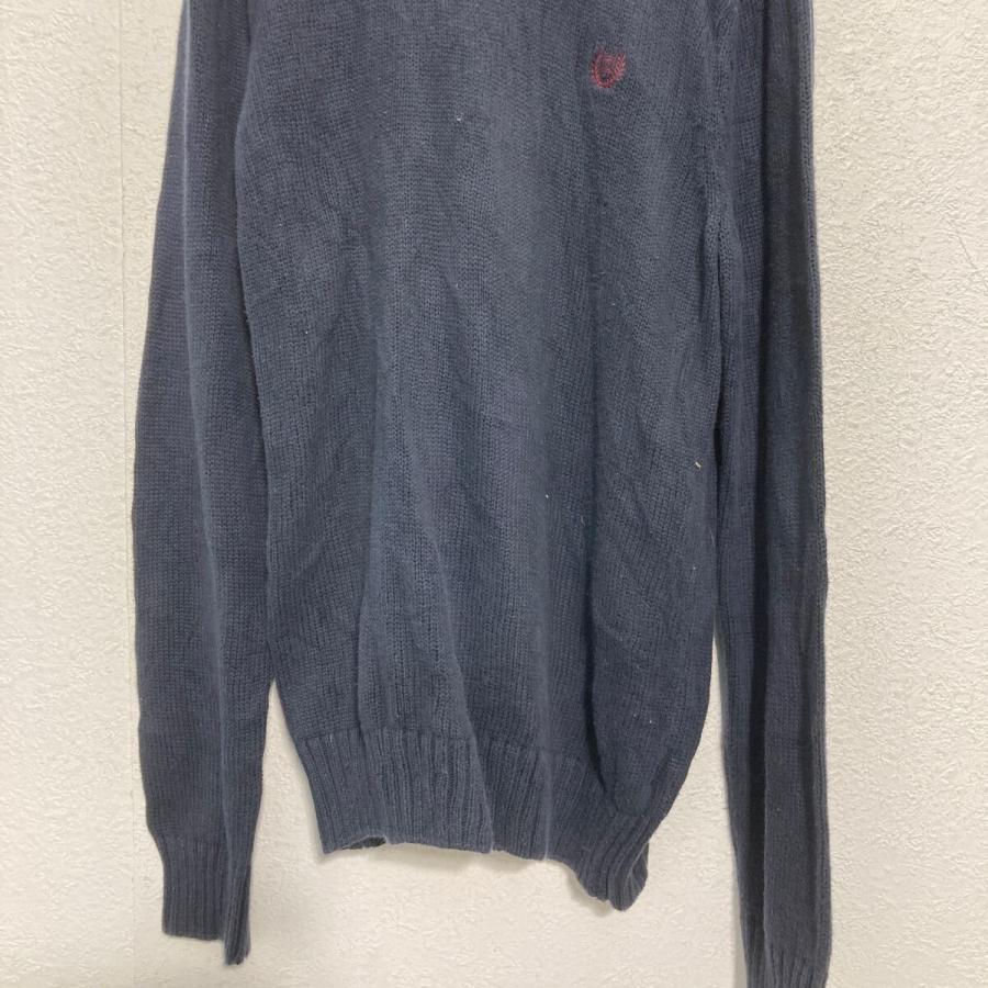 CHAPS コットンニット セーター S ネイビー チャップス Vネック ワンポイントロゴ 古着卸 アメリカ仕入 a611-6008 - 画像 (2)