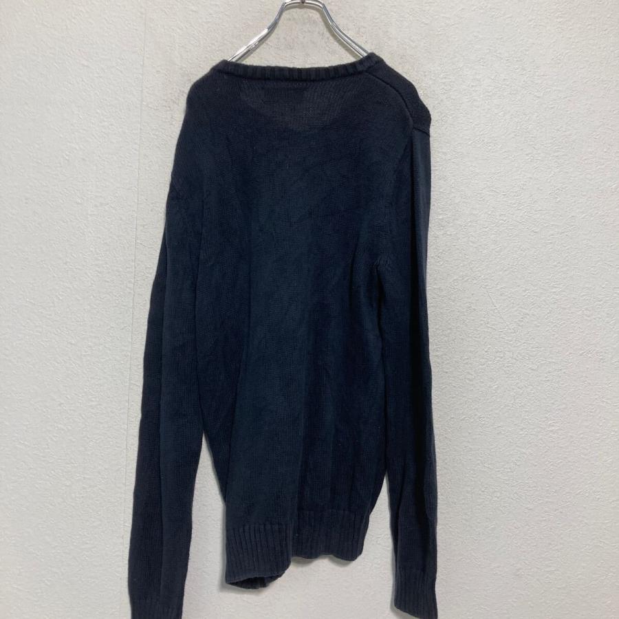 CHAPS コットンニット セーター S ネイビー チャップス Vネック ワンポイントロゴ 古着卸 アメリカ仕入 a611-6008 - 画像 (3)