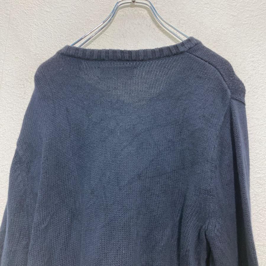 CHAPS コットンニット セーター S ネイビー チャップス Vネック ワンポイントロゴ 古着卸 アメリカ仕入 a611-6008 - 画像 (4)