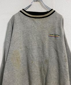 BAC ロゴスウェット トレーナー XL グレー ブラック 鹿子 ビッグサイズ 古着卸 アメリカ仕入 a611-6780