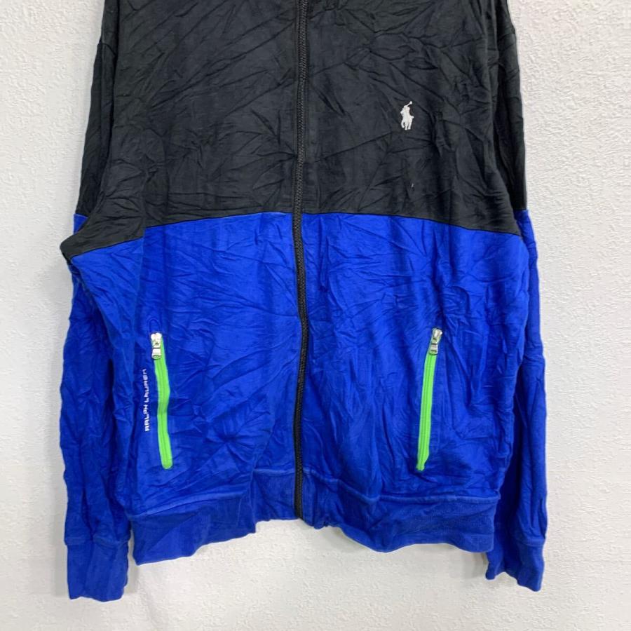 POLO RALPH LAUREN ジップアップ ロゴ スウェット XLサイズ ポロラルフローレン ブラック ブルー 古着卸 アメリカ仕入 t2411-4328 - 画像 (2)