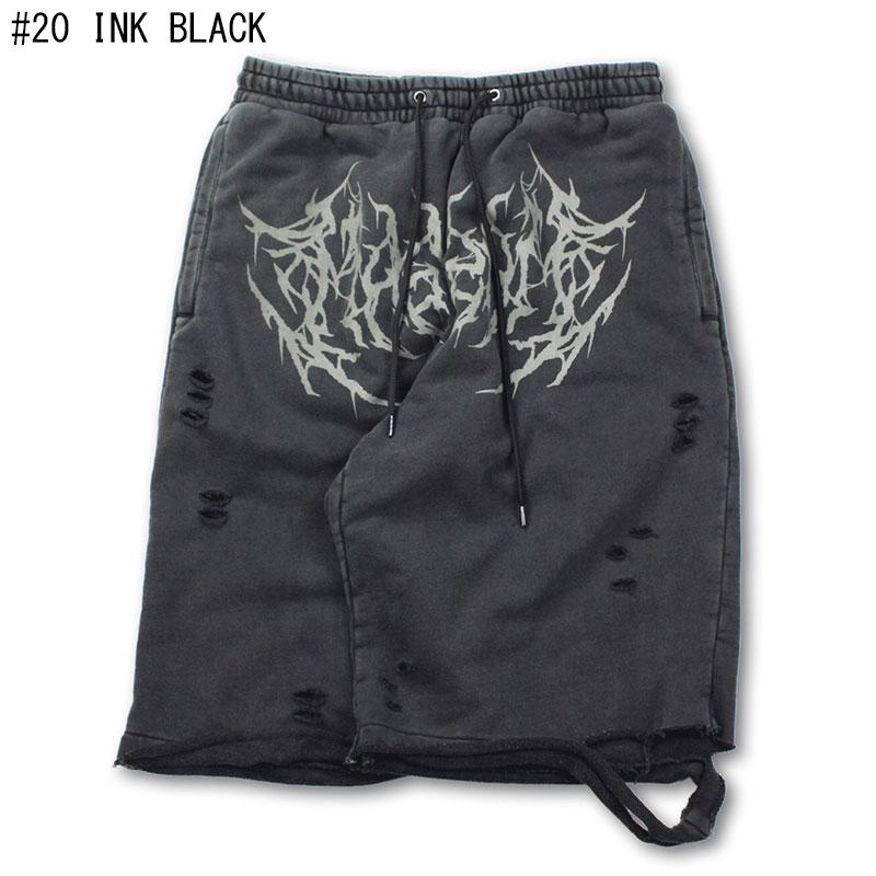 GALFY ガルフィー 半袖Tシャツ 短パン セットアップ 染め染めわんちゃんボロボロ Tee ボロボロショーツ 132000 132001 L XL 黒 紺 - 画像 (6)