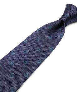 ふるさと納税 津山市 SHAKUNONE　ベーシックロゴネクタイ　青紺碧